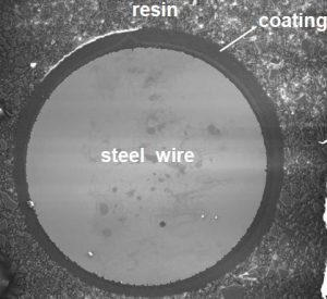 SE image OCAS wire cross section